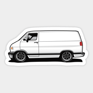 1994 White Dodge Van Sticker